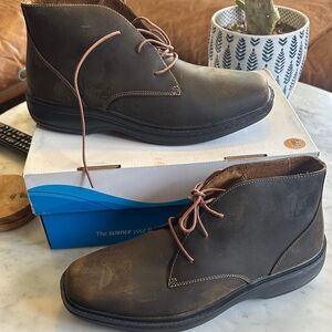 Men's Brown Dr Comfort Leather Ankle Boots